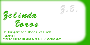 zelinda boros business card